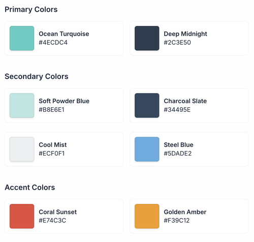 An example colour palette generated from an image.