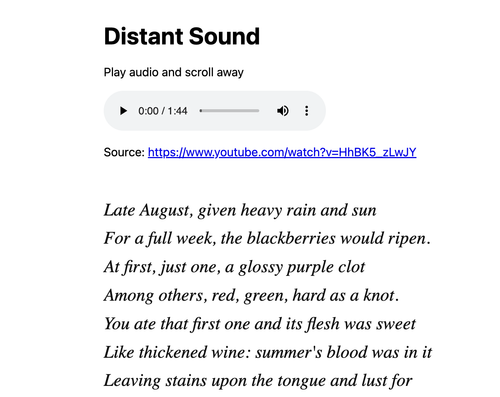 Cover image for Distant Sound