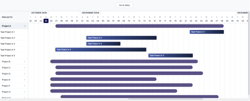 Screenshot of Vue Timeline